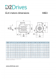 ELK motors - dimensions IMB3