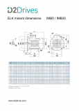 ELK motors - dimensions IMB5+IMB35